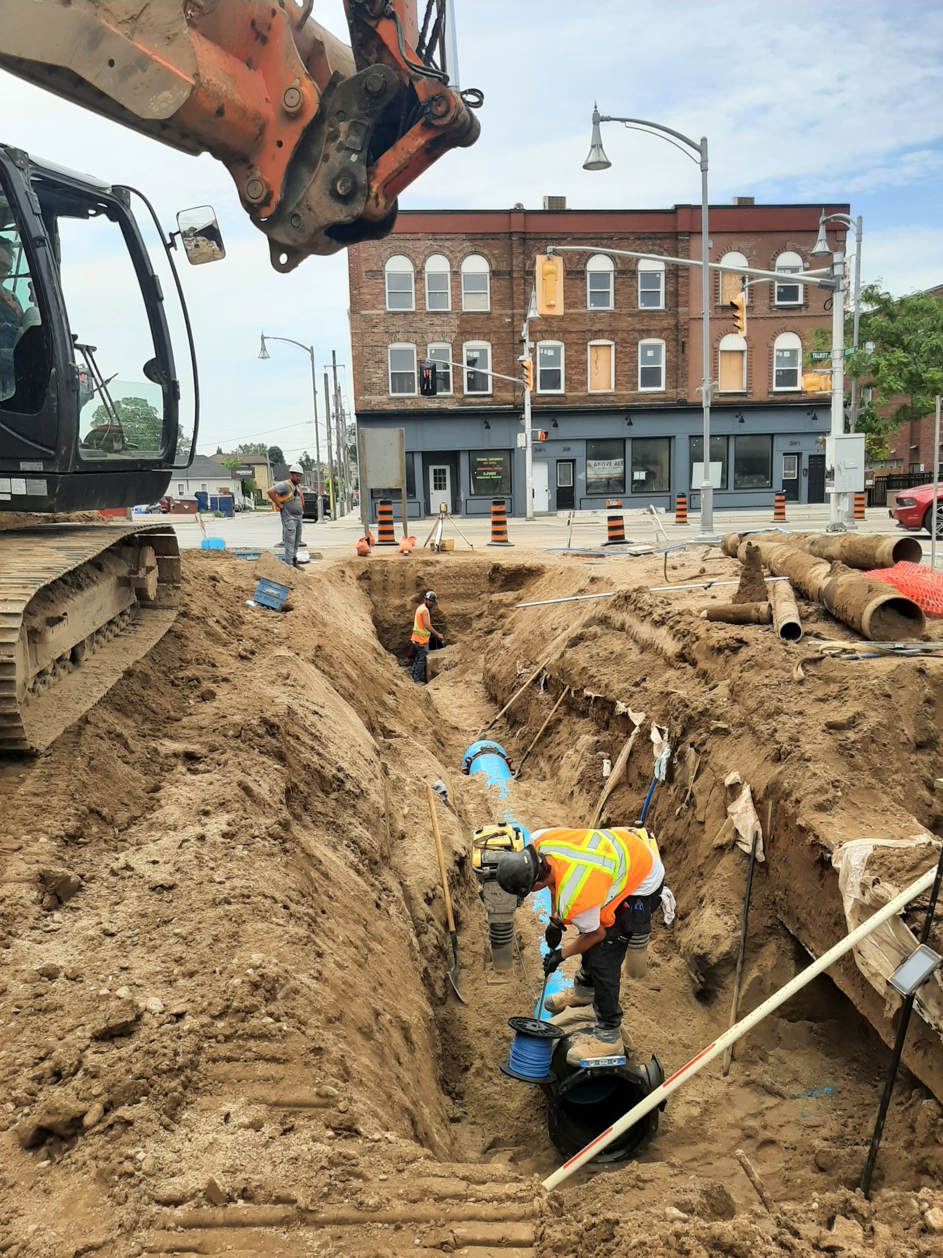 construction occurring on St. George St.