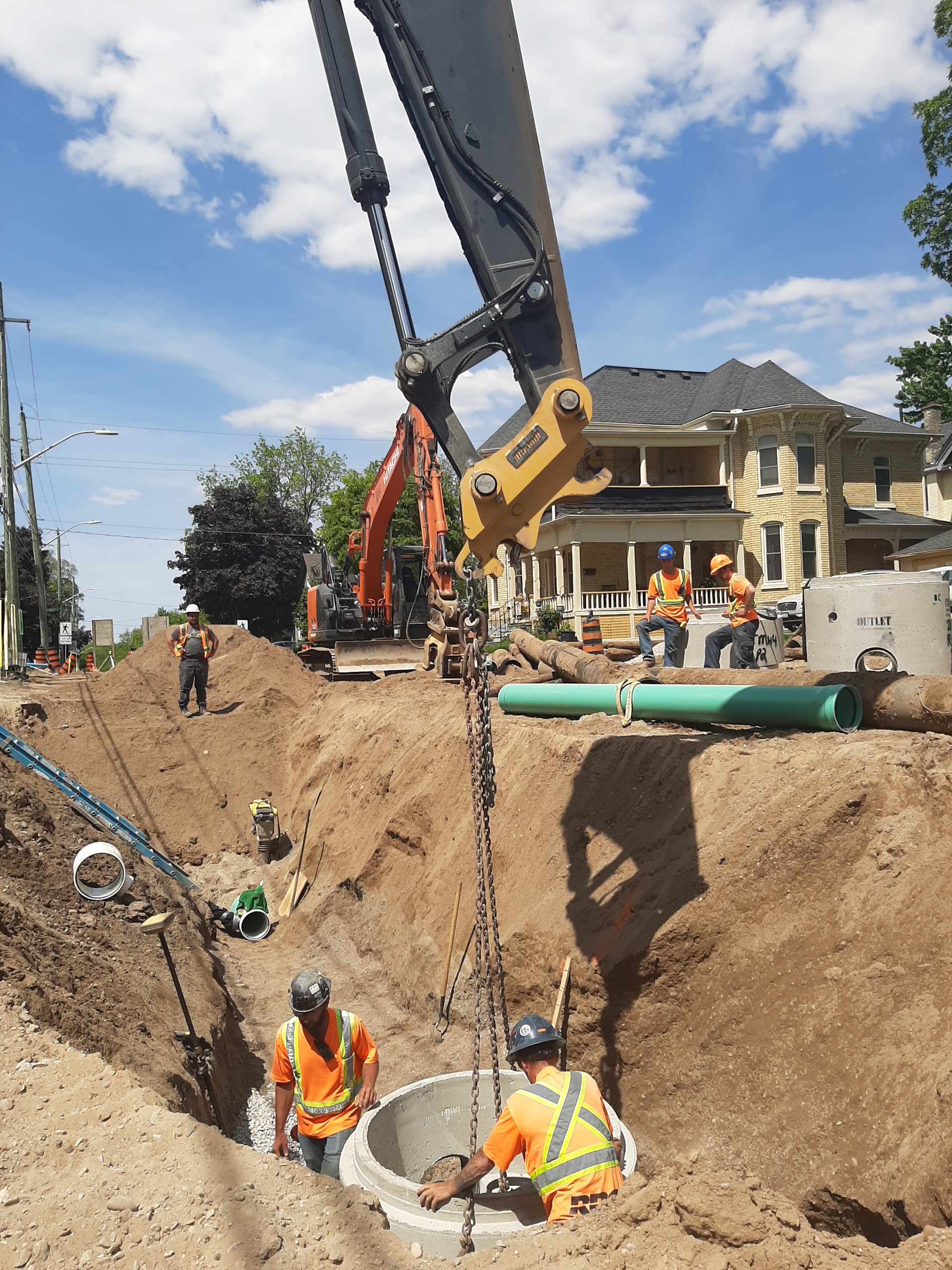construction occurring on St. George St.