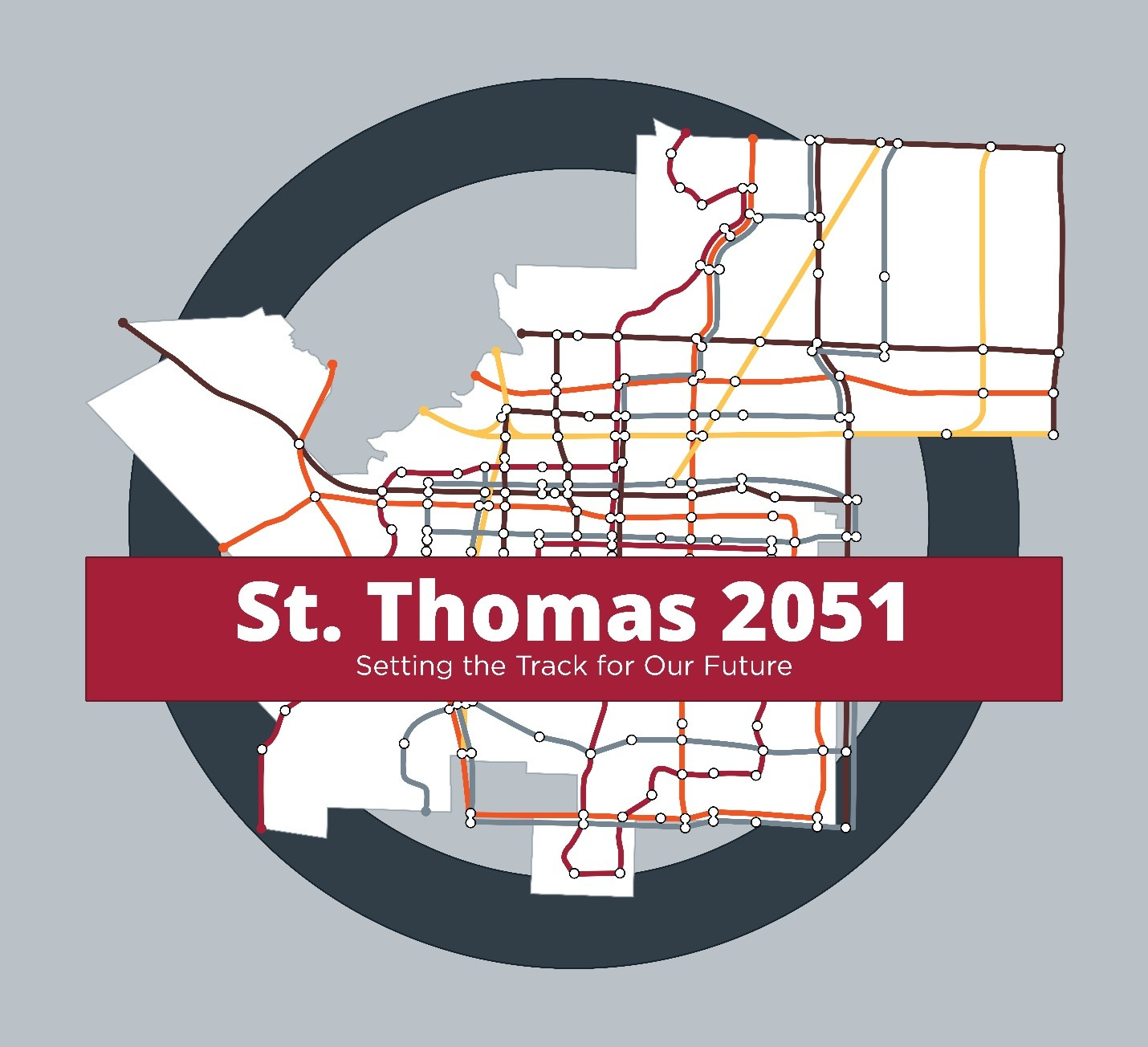 Setting Track for Our Future Graphic - Map Graphic of St. Thomas